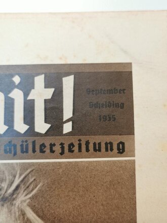 "Hilf Mit!" Illustrierte deutsche Schülerzeitung, Nr.12, 32 Seiten, September Scheiding 1935, gelocht, A4