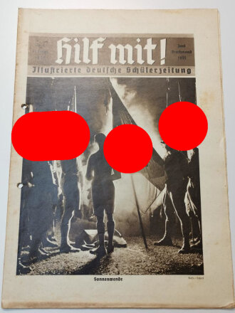 "Hilf Mit!" Illustrierte deutsche Schülerzeitung, Nr.9, 32 Seiten,Juni Brachmond 1935, gelocht, A4