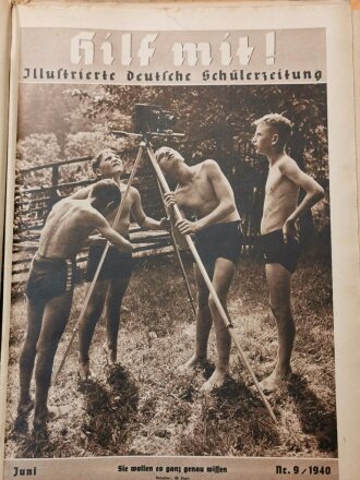 "Hilf Mit!" Deutsche Jugendburg Die Schülerzeitschriften Des NSLB Jahrgang 1939/40, 12 Ausgaben im Ordner