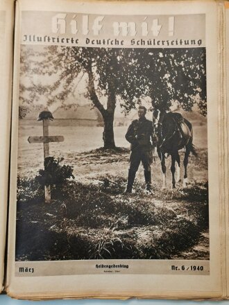 "Hilf Mit!" Deutsche Jugendburg Die Schülerzeitschriften Des NSLB Jahrgang 1939/40, 12 Ausgaben im Ordner