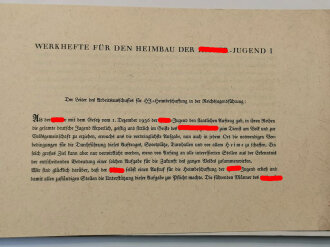 "Werkhefte für den Heimbau der Hitlerjugend, Band I" 142 Seiten, datiert 1937, über DIN A4