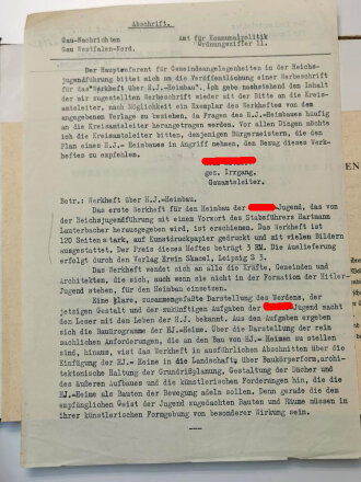 "Werkhefte für den Heimbau der Hitlerjugend, Band I" 142 Seiten, datiert 1937, über DIN A4