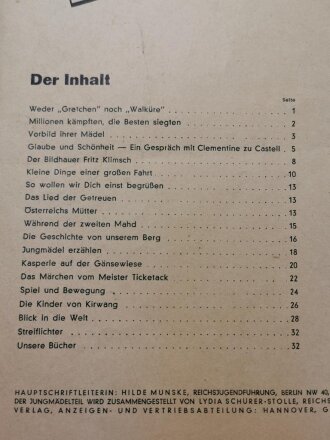 Das Deutsche Mädel - Die Zeitschrift des BDM, Jahrgang 1938 Juniheft