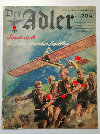 Der Adler Sonderheft" 20 Jahre deutscher Segelflug" Heft 15, Berlin 5. September 1939