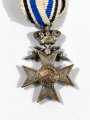 Bayern, Militär Verdienstkreuz 2.Klasse mit Krone und Schwertern am Band, Miniatur  Gesamthöhe 28mm