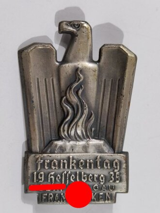 Blechabzeichen NSDAP Frankentag Hesselberg 1935