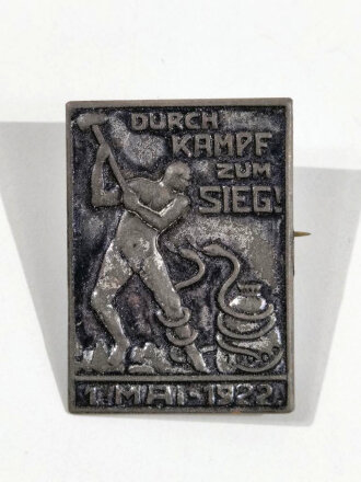 Blechabzeichen Durch Kampf zum Sieg  1.Mai 1927