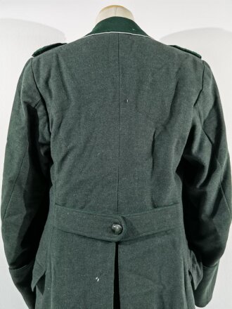 Forstdienst, schwerer Mantel mit etlichen Mottenschäden, Schneideretikett von 1938, ungereinigtes Stück