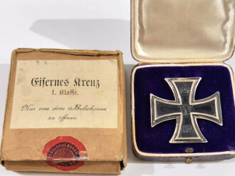 Eisernes Kreuz 1.Klasse 1914. Hersteller K.A.G. , im Verleihungsetui, mit Umkarton