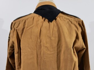 Hitlerjugend, Dienstbluse eines Angehörigen der Flieger HJ Nürnberg.  Die Effekten von Hand originalvernäht.