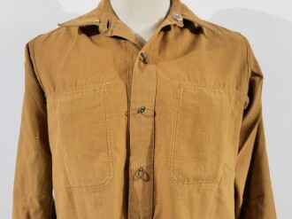 Hitlerjugend, Dienstbluse eines Angehörigen der Flieger HJ Nürnberg.  Die Effekten von Hand originalvernäht.