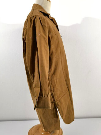 Hitlerjugend, Dienstbluse eines Angehörigen der Flieger HJ Nürnberg.  Die Effekten von Hand originalvernäht.