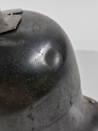 Preussen, Helm für Jäger zu Pferd, Hersteller "Schulz & Holdefleiss Berlin N. 1916". Das Innenfutter neuzeitlich ergänzt. Baustelle mit guter Basis, Größe 56