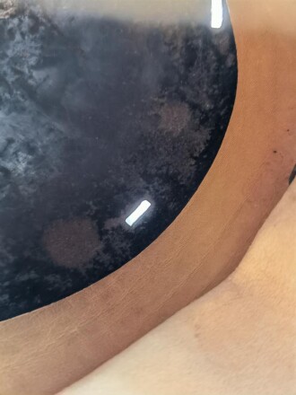 Preussen, Helm für Jäger zu Pferd, Hersteller "Schulz & Holdefleiss Berlin N. 1916". Das Innenfutter neuzeitlich ergänzt. Baustelle mit guter Basis, Größe 56