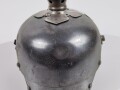 Preussen, Helm für Jäger zu Pferd, Hersteller "Schulz & Holdefleiss Berlin N. 1916". Das Innenfutter neuzeitlich ergänzt. Baustelle mit guter Basis, Größe 56