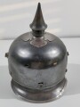Preussen, Helm für Jäger zu Pferd, Hersteller "Schulz & Holdefleiss Berlin N. 1916". Das Innenfutter neuzeitlich ergänzt. Baustelle mit guter Basis, Größe 56