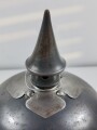 Preussen, Helm für Jäger zu Pferd, Hersteller "Schulz & Holdefleiss Berlin N. 1916". Das Innenfutter neuzeitlich ergänzt. Baustelle mit guter Basis, Größe 56