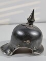 Preussen, Helm für Jäger zu Pferd, Hersteller "Schulz & Holdefleiss Berlin N. 1916". Das Innenfutter neuzeitlich ergänzt. Baustelle mit guter Basis, Größe 56