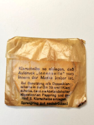 Satz Klarscheiben für die Gasmaskendose der Wehrmacht