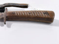 1.Weltkrieg  Grabendolch, ungereinigtes Kammerstück mit Abnahme, in Scheide