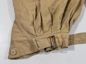 Luftwaffe Tropenhose , getragenes Stück mit Reparaturstelle, dennoch in gutem Gesamtzustand