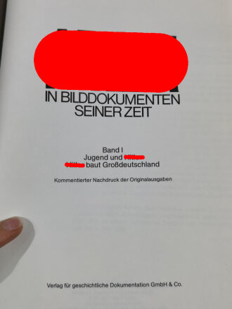 "Adolf Hitler in Bilddokumenten seiner Zeit" Band 1 Jugend und Hitler - Hitler baut Großdeutschland, 160 Seiten, gebraucht, ca DIN A4