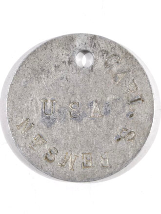 U.S. WWI, Identification tag   ,Aluminium