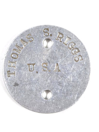 U.S. WWI, Identification tag " dog tag "...