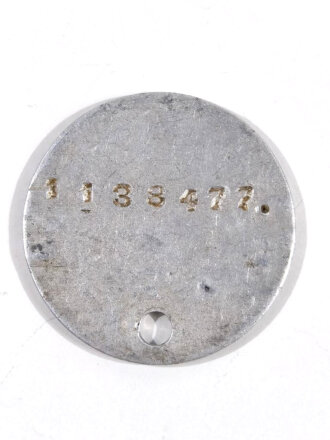 U.S. WWI, Identification tag " dog tag "  ,Aluminium