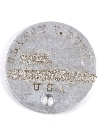 U.S. WWI, Identification tag " dog tag "  ,Aluminium