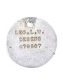 U.S. WWI, Identification tag " dog tag "  ,Aluminium