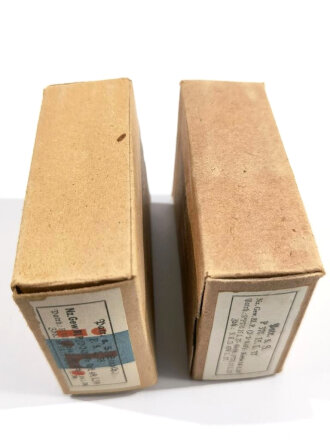 2 Stück Leere Patronenschachteln für je15 Schuss Munition zum K98 der Wehrmacht. OHNE Inhalt - ONLY EMPTY BOXES