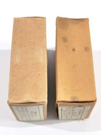 2 Stück Leere Patronenschachteln für je15 Schuss Munition zum K98 der Wehrmacht. OHNE Inhalt - ONLY EMPTY BOXES