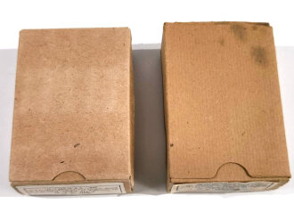 2 Stück Leere Patronenschachteln für je 15 Schuss Munition zum K98 der Wehrmacht. OHNE Inhalt - ONLY EMPTY BOXES