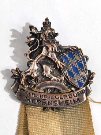 Bayern, Mitgliedsabzeichen " Veteranen - und Krieger Bund Markt Herrnsheim 1923"
