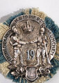 Bayern, Mitgliedsabzeichen " Vereinigung ehemaliger Angehöriger des K.B. 19 Infanterie Regiment München" Gesamthöhe Metallteil 42cm