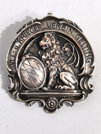 Bayern, Mitgliedsabzeichen " Veteranen- und Krieger Verein Gelting" Gesamthöhe Metallteil 38mm