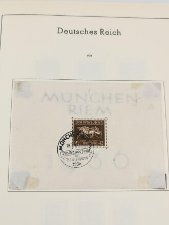 Briefmarken Einsteckalbum "Deutsches Reich 1933 bis 1945" mit diversem Inhalt, inclusive Besatzungszonen