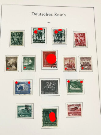 Briefmarken Einsteckalbum "Deutsches Reich 1933 bis 1945" mit diversem Inhalt, inclusive Besatzungszonen