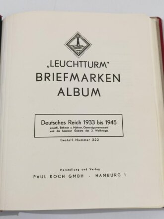 Briefmarken Einsteckalbum "Deutsches Reich 1933 bis...