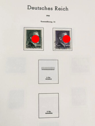 Briefmarken Einsteckalbum "Deutsches Reich 1933 bis 1945" mit diversem Inhalt, inclusive Besatzungszonen