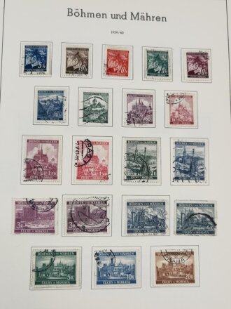 Briefmarken Einsteckalbum "Deutsches Reich 1933 bis 1945" mit diversem Inhalt, inclusive Besatzungszonen