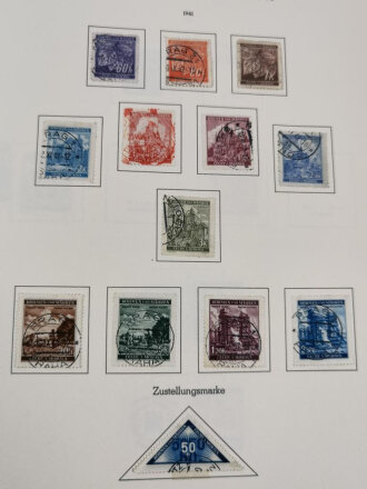 Briefmarken Einsteckalbum "Deutsches Reich 1933 bis 1945" mit diversem Inhalt, inclusive Besatzungszonen