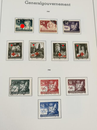 Briefmarken Einsteckalbum "Deutsches Reich 1933 bis 1945" mit diversem Inhalt, inclusive Besatzungszonen