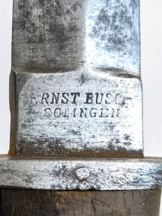 1.Weltkrieg Grabendolch mit Scheide, Hersteller " Ernst Busch Solingen" gereinigtes Kammerstück