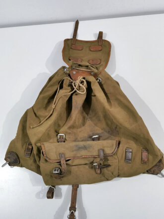 Gebirgsjäger Rucksack, frühe Ausführung , datiert 1939. Getragenes Stück in gutem Gesamtzustand