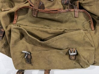 Gebirgsjäger Rucksack, frühe Ausführung , datiert 1939. Getragenes Stück in gutem Gesamtzustand