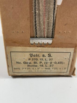 Pappkasten für 300 Schuss Munition 8x 57 ( für K98 ) . 20 Pappschachteln enthalten, alles zusammengehörig. OHNE Inhalt - Complete matching set for 300 K98 rounds, ONLY EMPTY BOXES