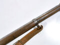 Frankreich, Steinschloßgewehr Modell Royale "St.Etienne ", Gesamtlänge 136,5 cm Kaliber  17,5 mm, Lauf mit ELG ( Belgien ) markiert, Schloßmarkierung gerade noch lesbar, Abzugsbügel eckig, alle Beschläge gestempelt, wohl für deutschen Kleinstaat.