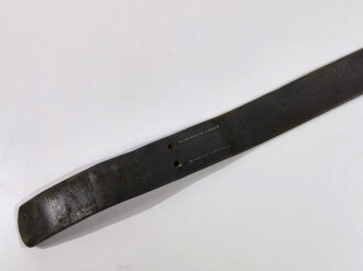 Koppelriemen Wehrmacht mit Aluminiumgegenhalt. Eingekürztes Stück, Gesamtlänge 93cm